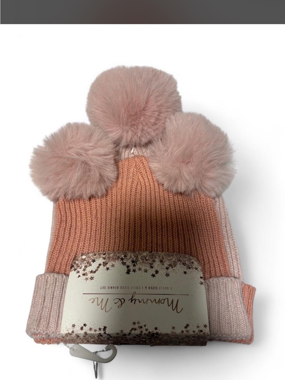 🌸NWT Mommy and Me Colorblock Beanie Set - 2 Piece Matching Hats.🌸